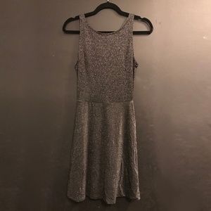 Silver Sparkle Forever 21 Skater Dress